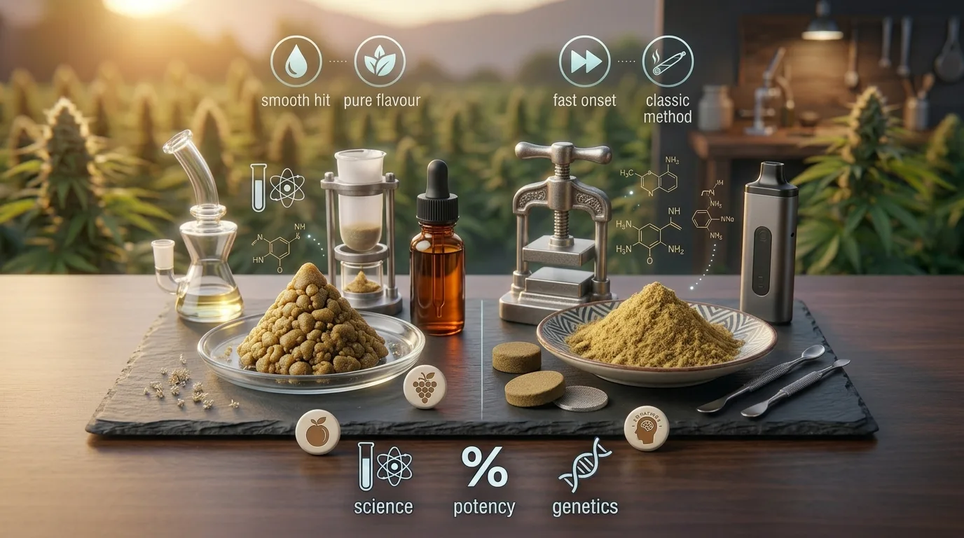 Bubble Hash vs Dry Sift: The Two Solventless Concentrates Compared