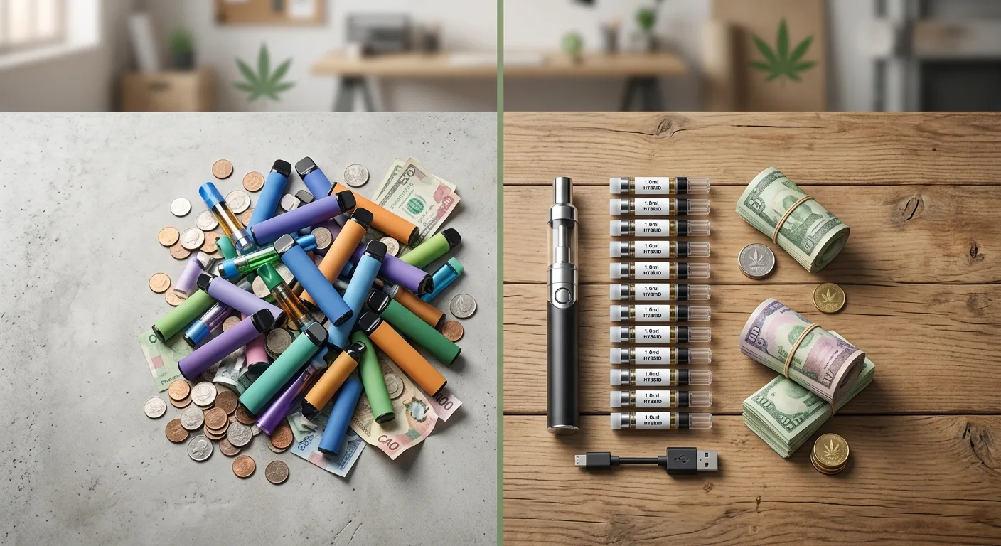 Disposable vs Cartridge Vape: The Real Cost Over 12 Months