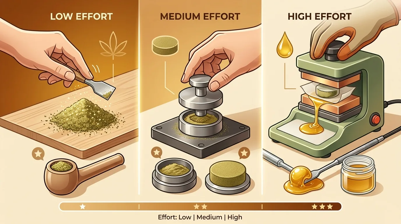 What to Do With Kief: Three Methods Ranked by Effort