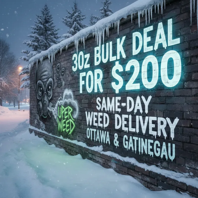 Three labelled ounces of cannabis flower in the 3Oz Bulk Weed Deal 2