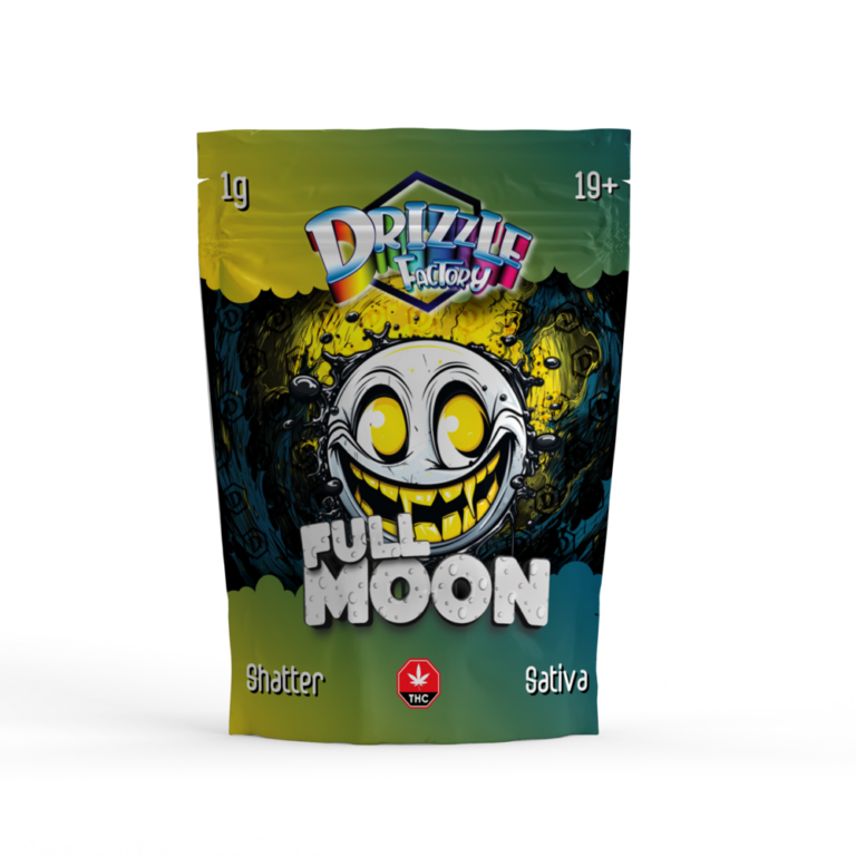 Full Moon Drizzle Shatter black-yellow 1g Sativa pouch 1