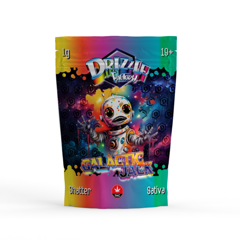 Ice-T Drizzle Shatter green-black 1g Hybrid pouch with speaker art 4