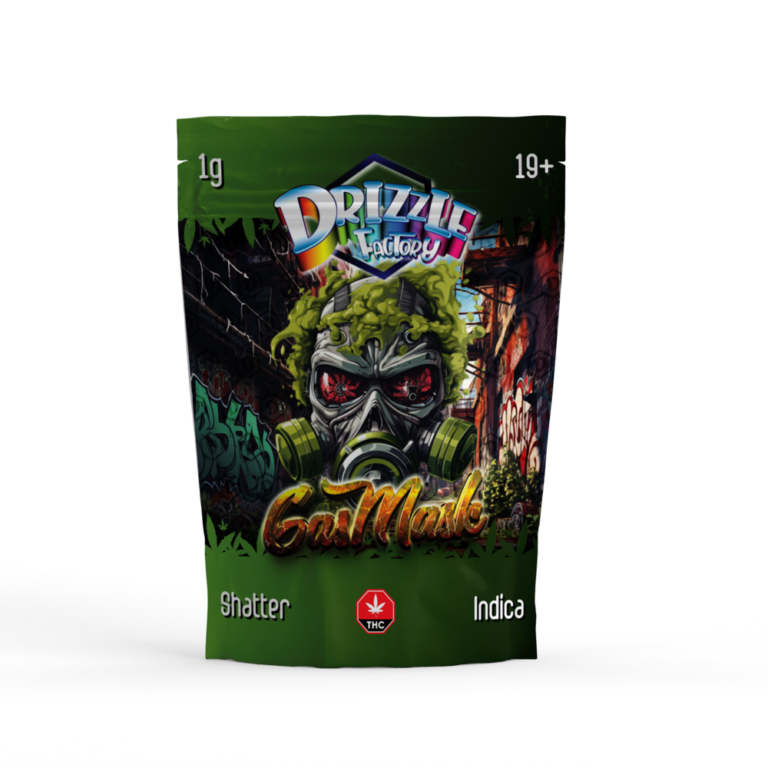 Bubblegum Sherbet Drizzle Shatter colourful 1g Indica pouch 5
