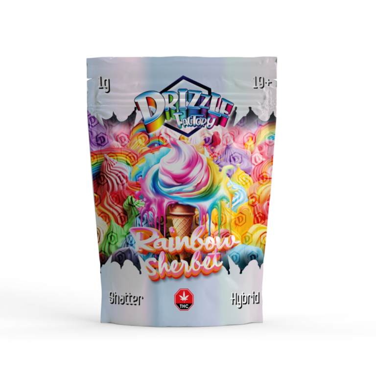Red Strawberry Cough Drizzle Shatter pouch marked Sativa and 1g 3