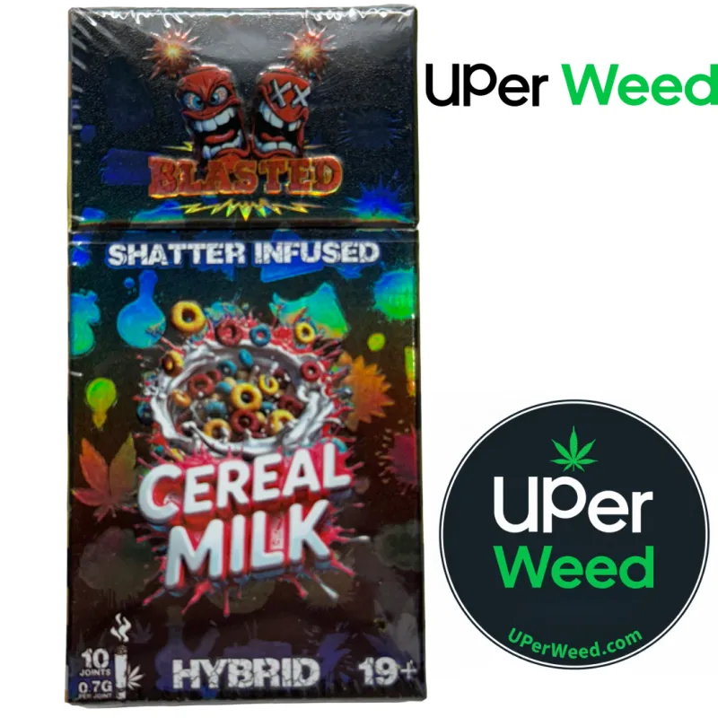 Pack of Blasted Shatter infused Rockstar Indica pre-rolls 2