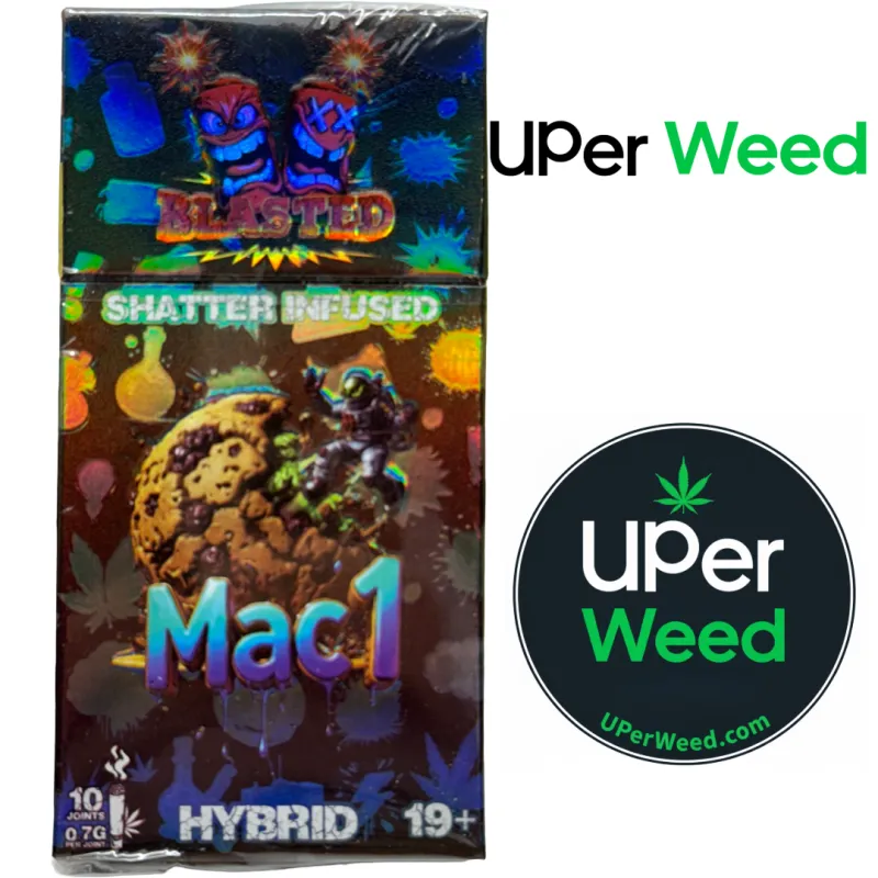Pack of Blasted Shatter infused Rockstar Indica pre-rolls 3