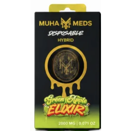 Muha Meds - 2000mg Vape Pen - Green Apple Elixir product image 2