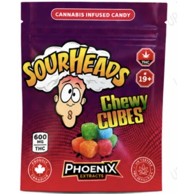 Sourheads THC Candies 600 MG - Sour Twists