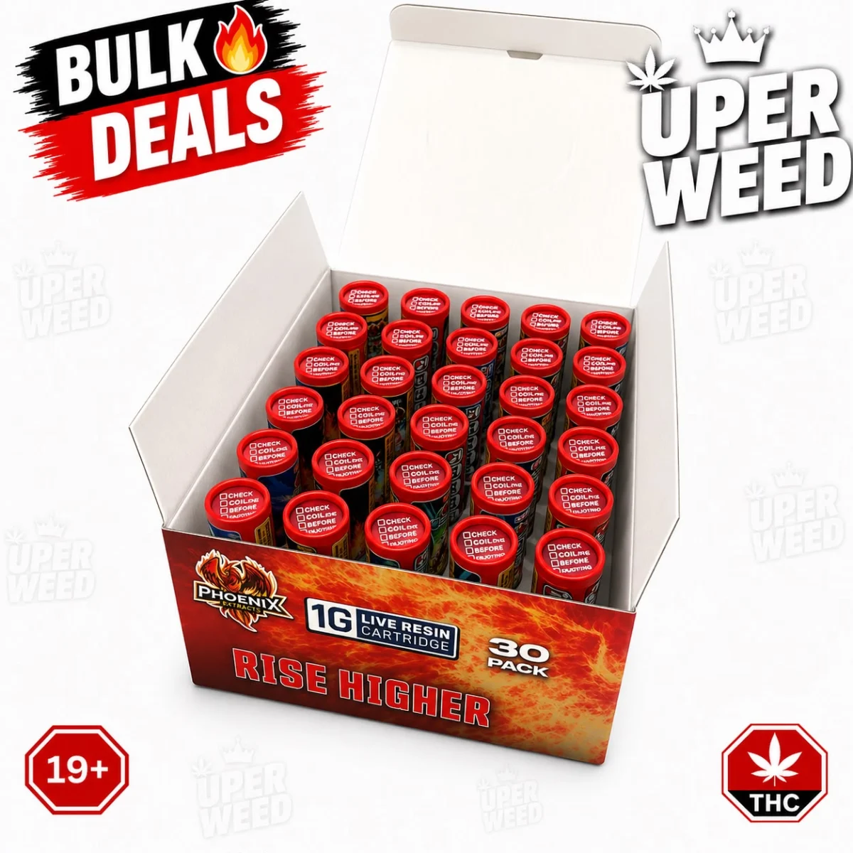 Phoenix Extracts - 1g Live Resin Cartridges Bulk Master Box (30 Pack) product image 2