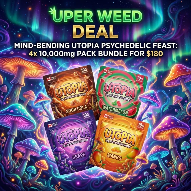 Mind-Bending Utopia Psychedelic Feast: 4x 10,000mg Pack Bundle for $180 product image 2