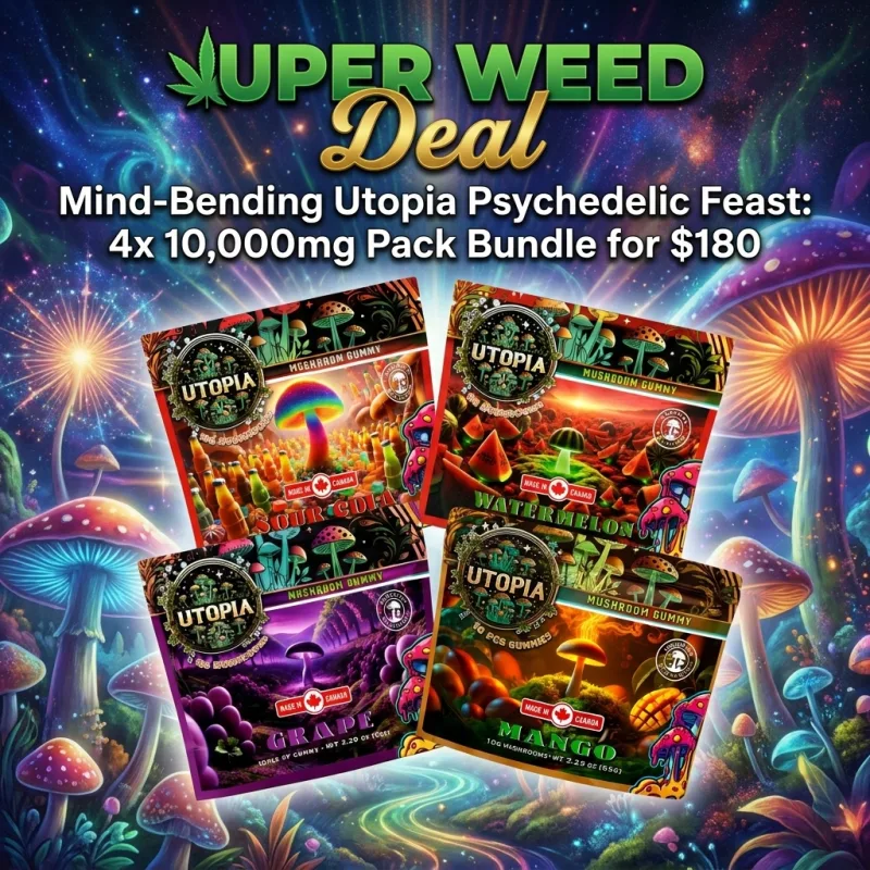 Mind-Bending Utopia Psychedelic Feast: 4x 10,000mg Pack Bundle for $180 product image 3