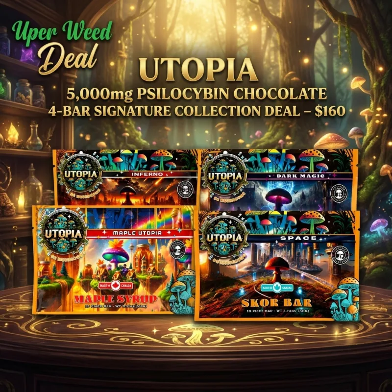 Utopia 5,000mg Psilocybin Chocolate 4-Bar Signature Collection Deal – $160 product image 2