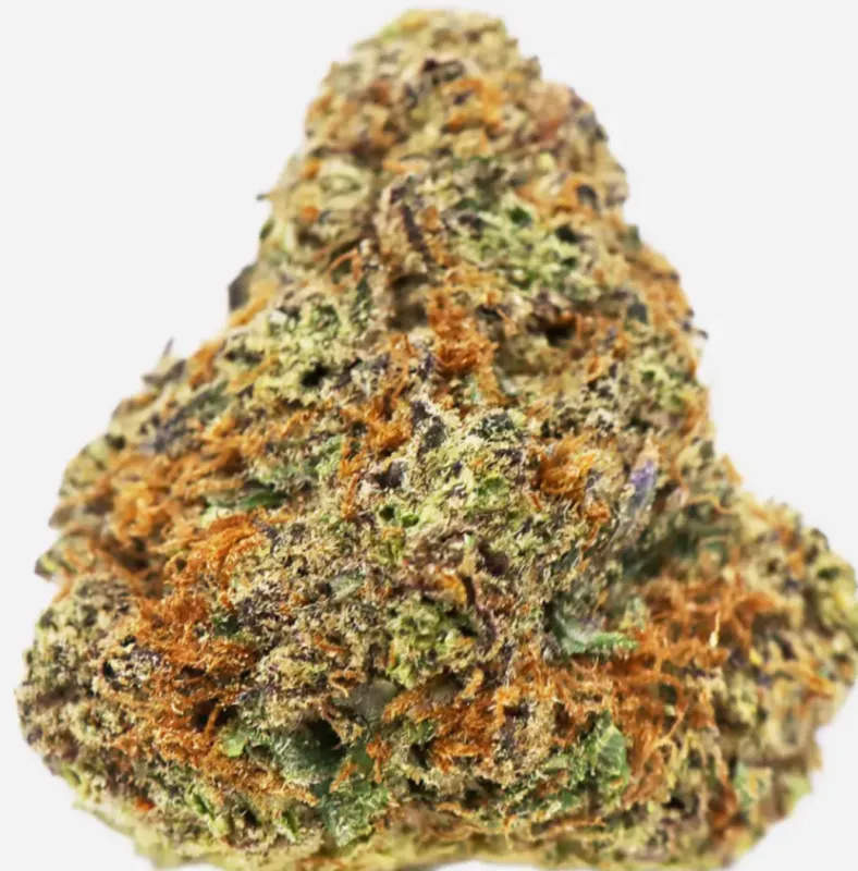Strawberry Sunshine hybrid cannabis flower from Uper Weed Wholesale, lab-tested with 31.98% THC, displayed in premium editorial style