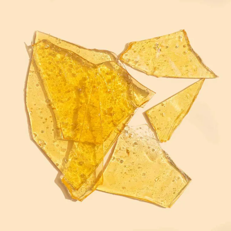 Amber shatter shards rising from an illustrated bowl of cereal and milk for Cereal Milk 4