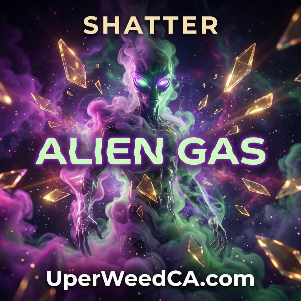 Purple and green Alien Gas Shatter space-themed product graphic 2