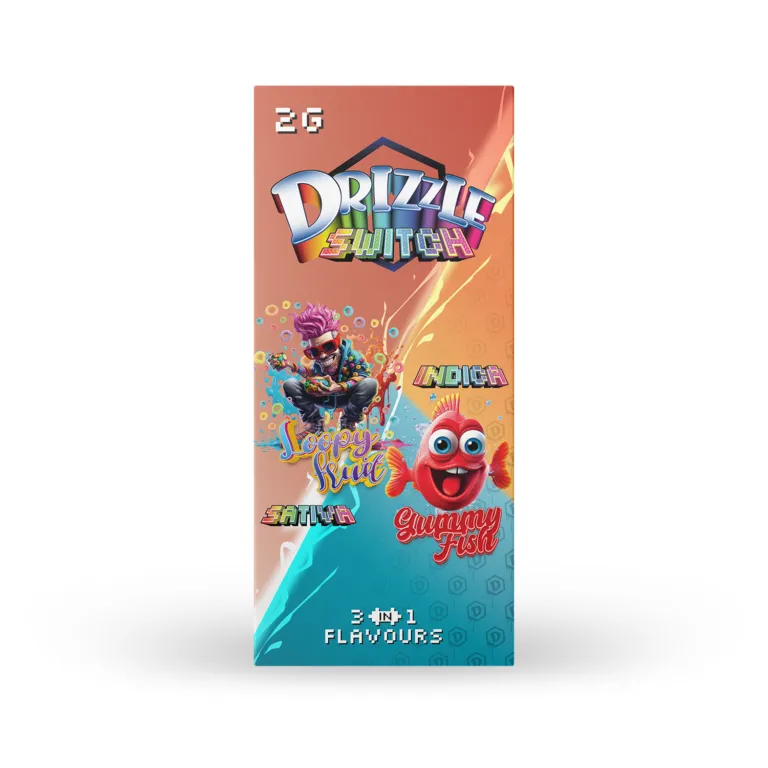 Drizzle 2g Switch Vape 3-in-1 (Loopy Fruit & Gummy Fish)