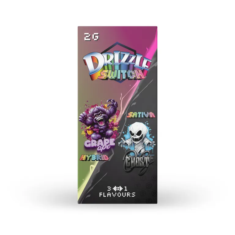 Drizzle 2g Switch Vape 3-in-1 (Grape Ape & Ghost OG)