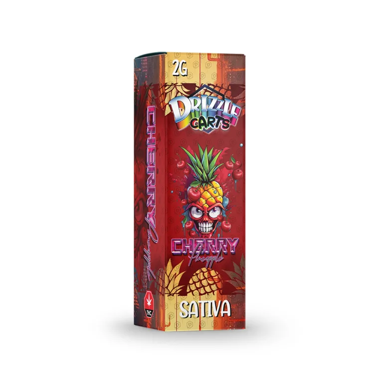 Icy blue Drizzle Carts White Freeze 2g Hybrid package with snowman artwork 13