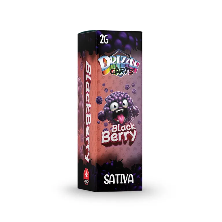 Icy blue Drizzle Carts White Freeze 2g Hybrid package with snowman artwork 16
