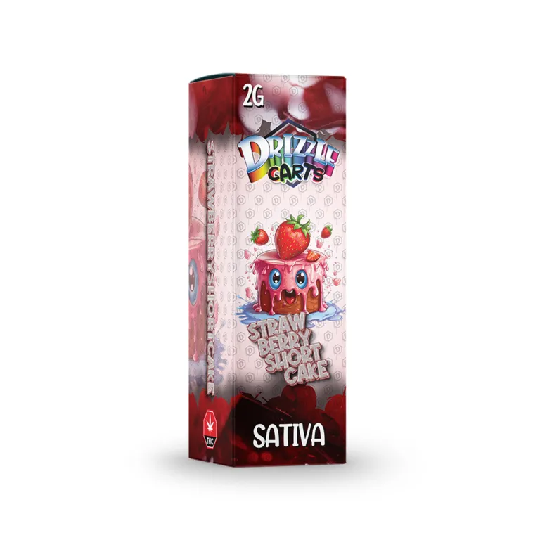 Icy blue Drizzle Carts White Freeze 2g Hybrid package with snowman artwork 3