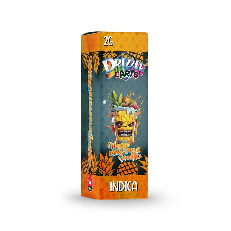 Spearmint Drizzle Carts 2g green Indica carton 10