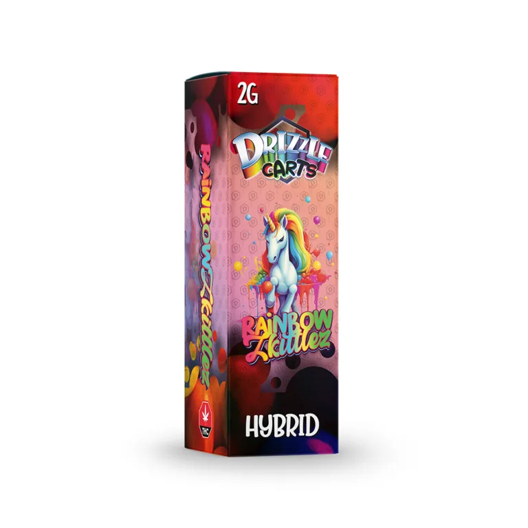 Pink and white Strawberry Short Cake Drizzle 2g cartridge box labelled Sativa 40