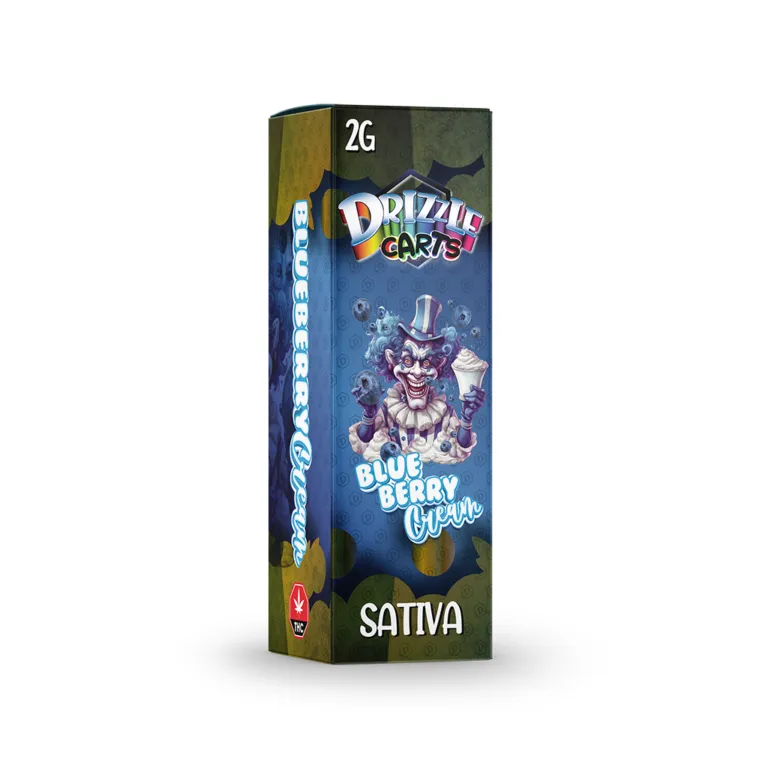 Pink Lychee Drizzle 2g vape cartridge package with Sativa label 11
