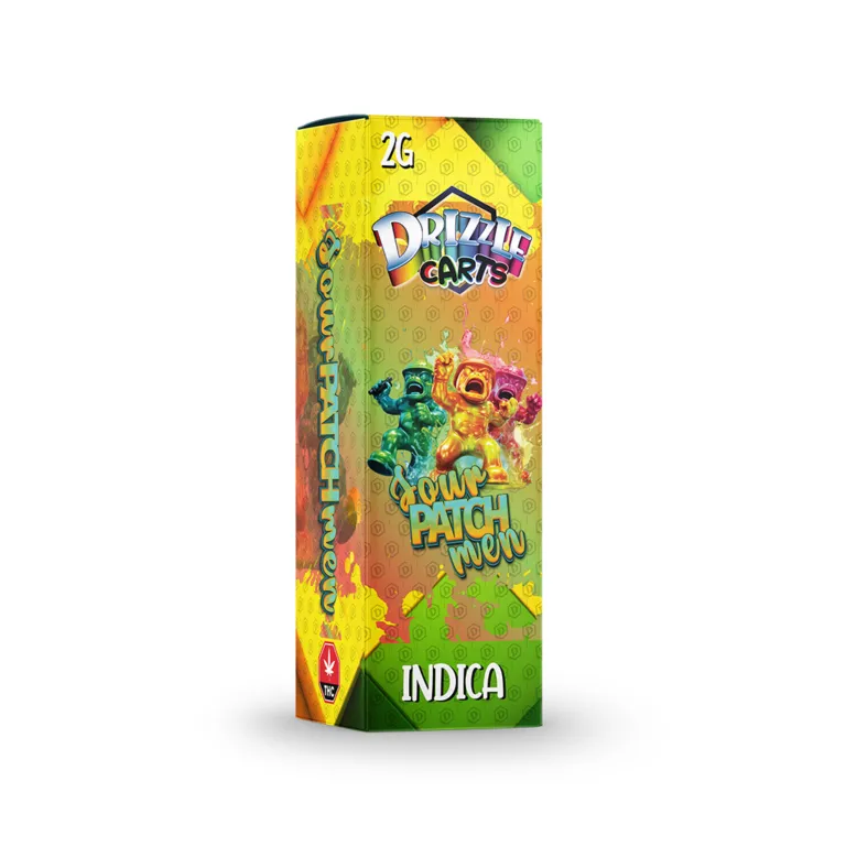 Pink Lychee Drizzle 2g vape cartridge package with Sativa label 18