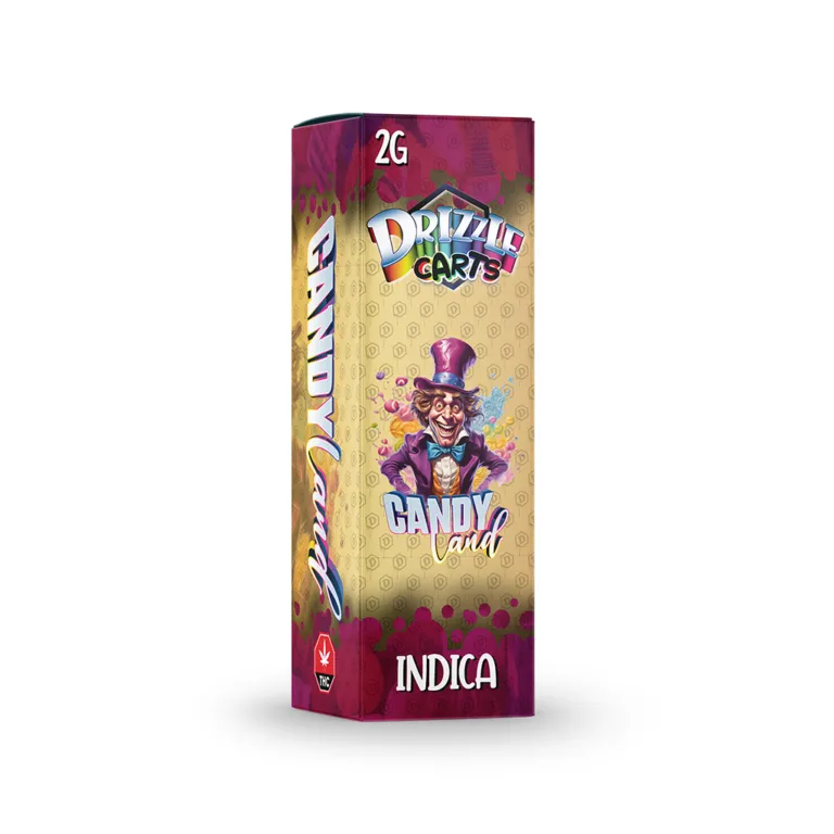 Pale blue and black Ghost Drizzle 2g cartridge package labelled Sativa 26