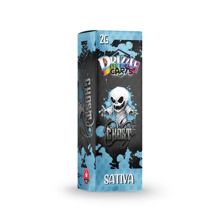 Yellow Fresh Citrus Drizzle 2g vape cartridge box marked Sativa 51