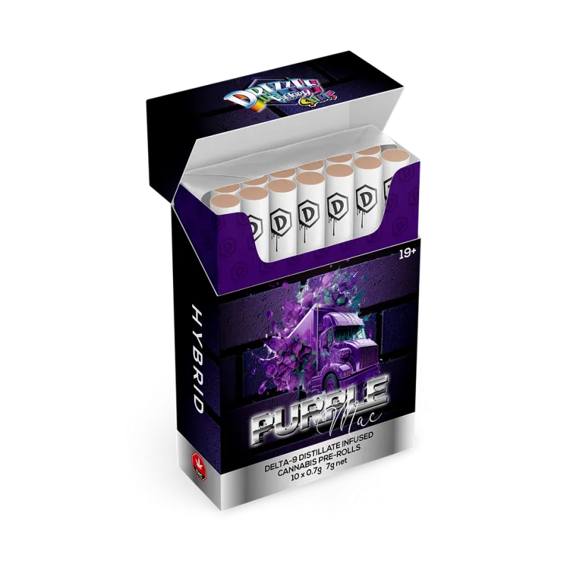 Drizzle Factory Slims Craft Pre Rolls Purple Mac