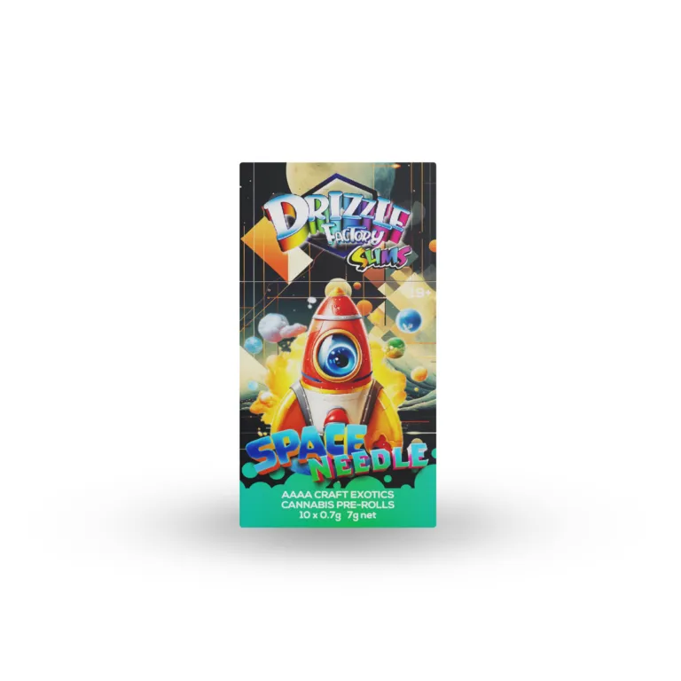 Drizzle Factory package containing 10 slim infused cannabis pre-rolls 11
