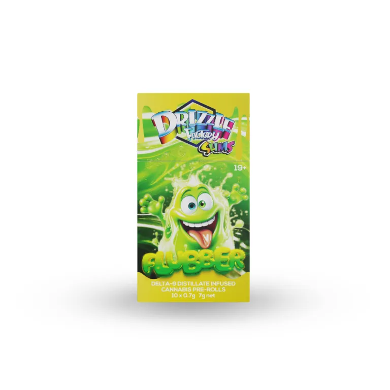 Drizzle Factory package containing 10 slim infused cannabis pre-rolls 2