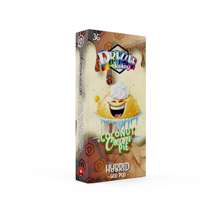 Cream-and-brown Drizzle Coconut Cream Pie 3g Hybrid GOD POD box 2