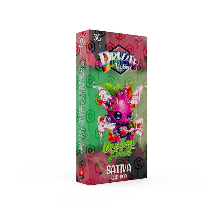 Red-and-green Drizzle Factory Dragon Fruit 3g Sativa package 2