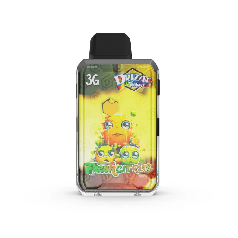 Fresh Citrus Drizzle Factory 3g vape and Sativa citrus box 1
