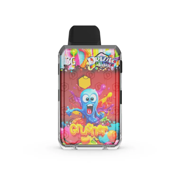Gusher Drizzle Factory 3g vape and multicolour Indica God Pod box 1