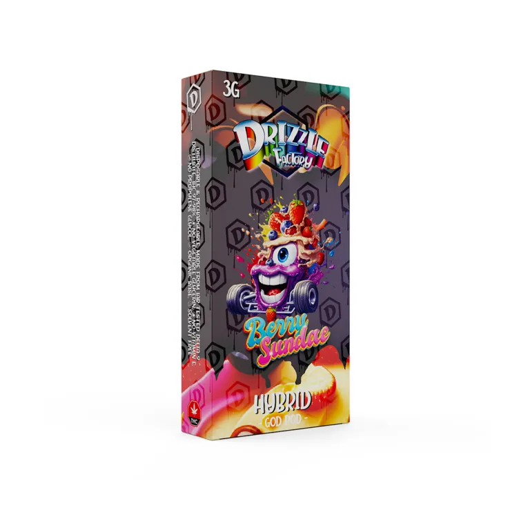 Dark fruit-themed Drizzle Berry Sundae 3g Hybrid GOD POD box 2