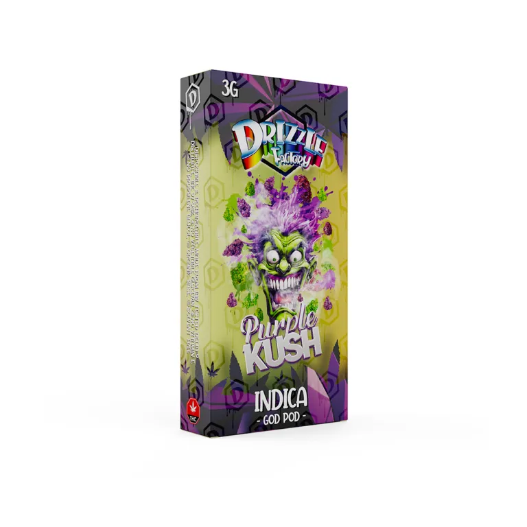 Dark Drizzle Factory Purple Kush 3g Indica vape package 2