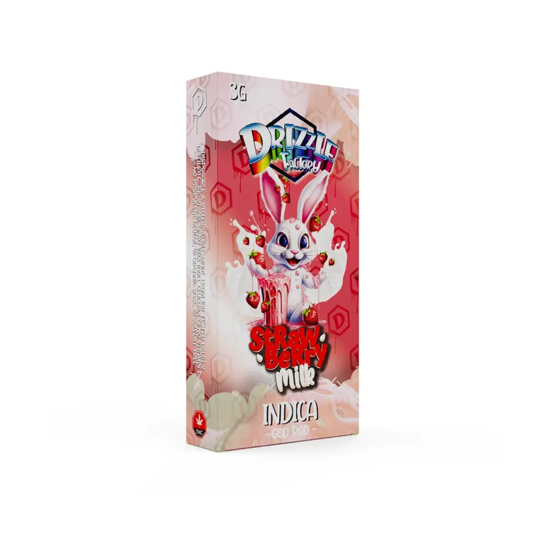 Strawberry Milk Drizzle Factory 3g disposable and Indica box 2