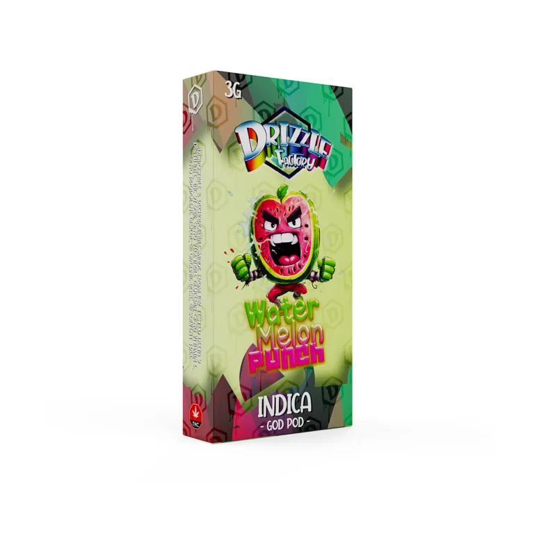 Watermelon Punch Drizzle Factory three-gram premium disposable vape packaging 2