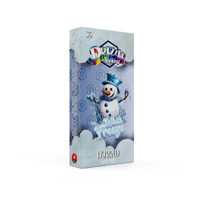White Freeze Drizzle Factory three-gram premium disposable vape package 2