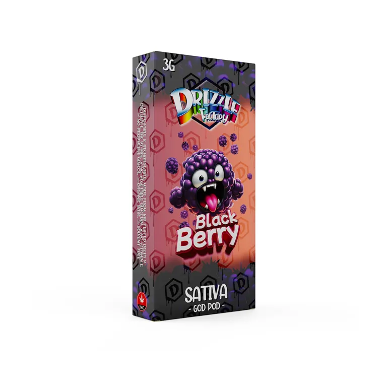 Blackberry Drizzle Factory three-gram premium disposable vape packaging 2