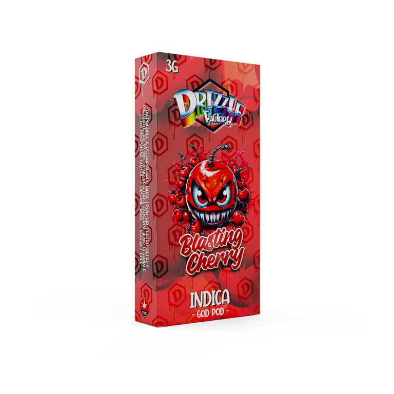 Blasting Cherry Drizzle Factory three-gram premium disposable vape box 2