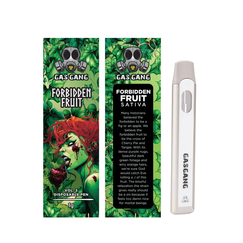 Yellow and green Lemon Lime Gas Gang 1g disposable package marked Indica 24
