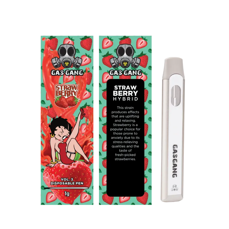 Zkittlez Gas Gang 1g disposable pen beside colourful Indica carton 26