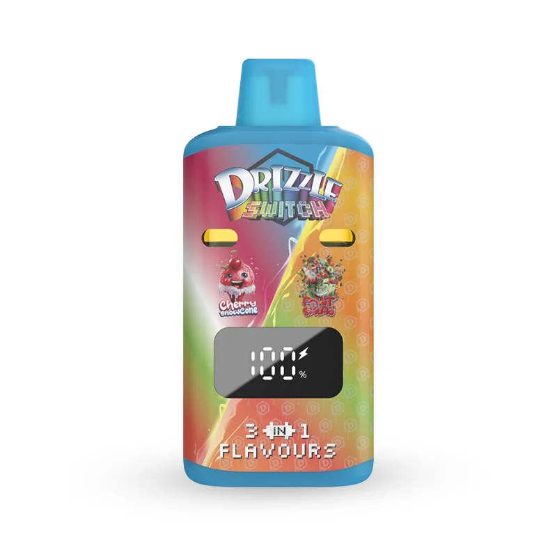 Cherry Snowcone and Fruit Salad 1g switch vape with three flavour modes 2