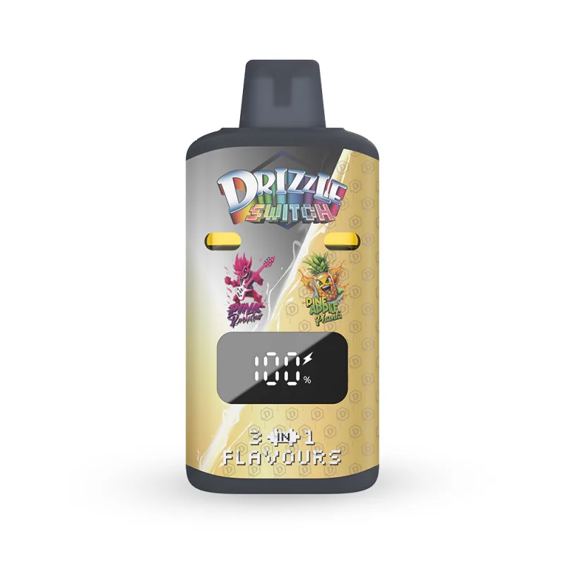 Pink Rockstar and Pineapple Phanta 1g switch vape with two half-gram chambers 2
