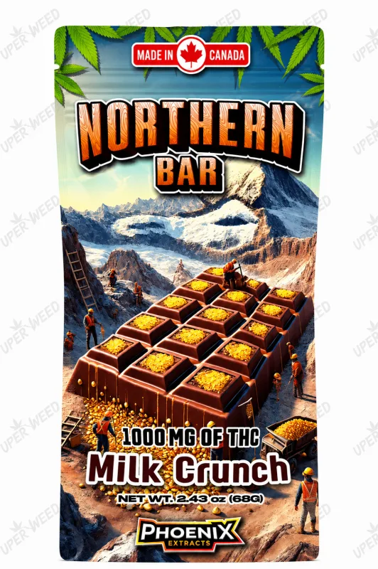 Northern Bar 1000mg THC pink Strawberry chocolate package 4
