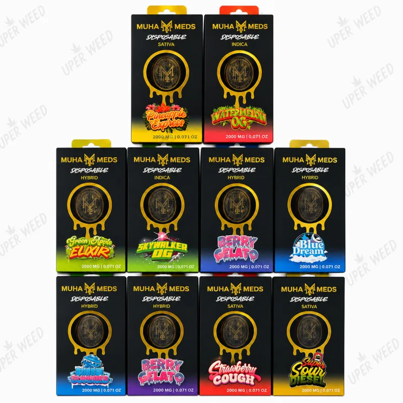Muha Meds 2000mg disposable vape pen in retail package 2